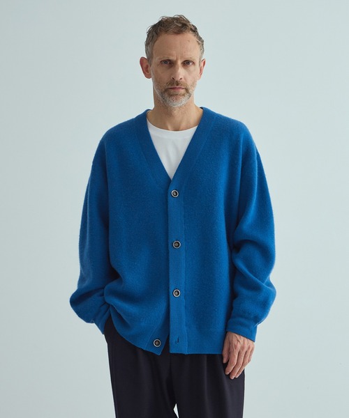THE PERMANENT EYE(ザパーマネントアイ)の「CASHMERE REVERSIBLE CARDIGAN(カーディガン/ボレロ・メンズ・ブラック/ダークオレンジ/ブルー/グリーン/ダークグレー・48/44)」の4枚目の写真