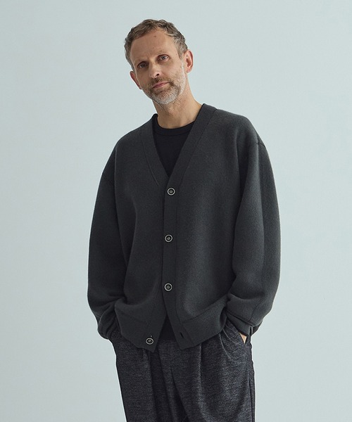 レオナール❤️ブラックカーディガン　リバーシブル‼️ ADRER（アドラー） カーディガン BOUCLE SHAGGY KNIT REVERSIBLE