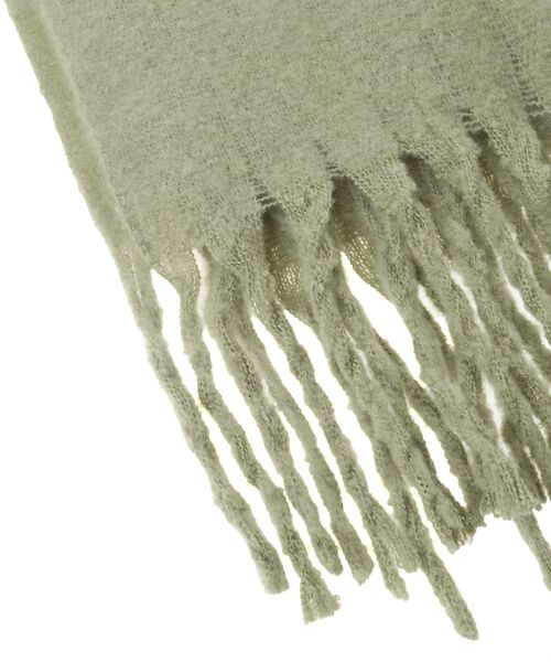 Green Parks(グリーンパークス)の「・ソリッドスラブニットマフラー(マフラー・レディース・オレンジ/ライトグレー/ライトグリーン/ブラック/ブルー/オフホワイト・FREE)」の7枚目の写真