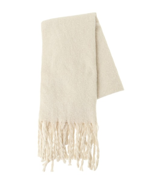 Green Parks(グリーンパークス)の「・ソリッドスラブニットマフラー(マフラー・レディース・オレンジ/ライトグレー/ライトグリーン/ブラック/ブルー/オフホワイト・FREE)」の2枚目の写真