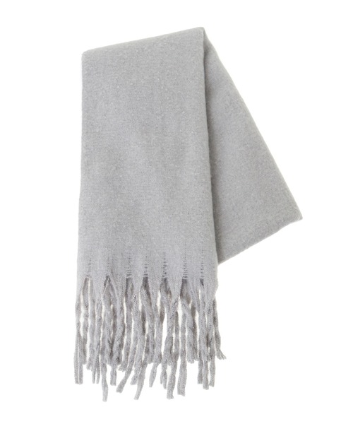 Green Parks(グリーンパークス)の「・ソリッドスラブニットマフラー(マフラー・レディース・オレンジ/ライトグレー/ライトグリーン/ブラック/ブルー/オフホワイト・FREE)」の4枚目の写真