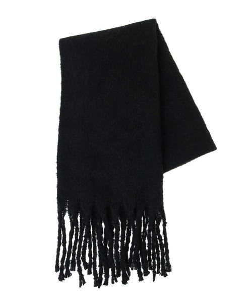 Green Parks(グリーンパークス)の「・ソリッドスラブニットマフラー(マフラー・レディース・オレンジ/ライトグレー/ライトグリーン/ブラック/ブルー/オフホワイト・FREE)」の3枚目の写真