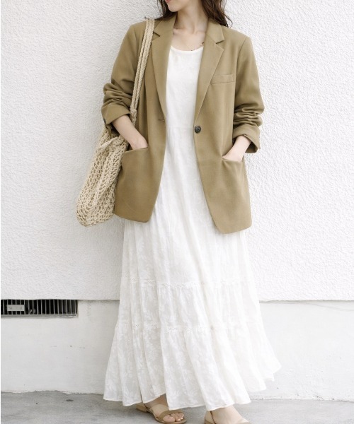 セール】1つボタンゆったりテーラードジャケット（テーラード