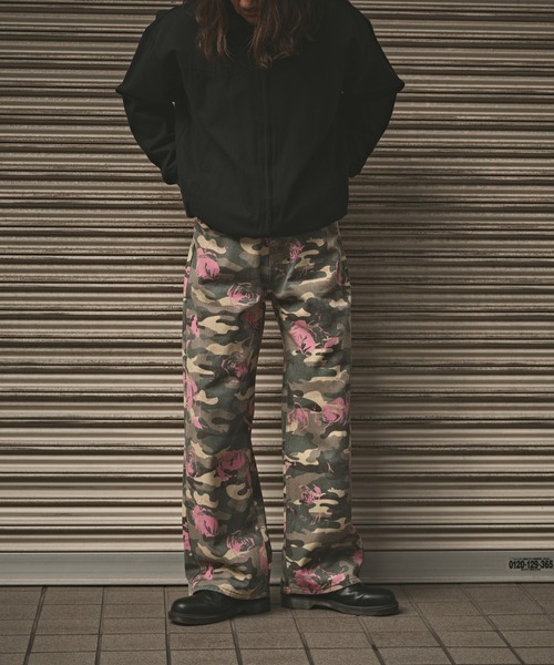 希少】TrueReLiguon Ricky 迷彩デニムパンツ USA製 希少】TrueReLiguon