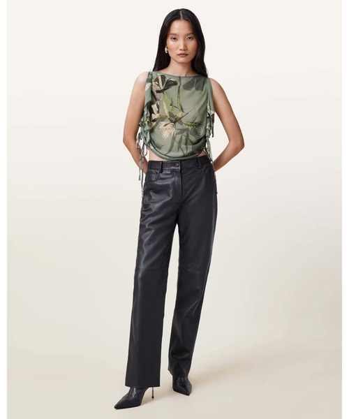 ALLSAINTS(オールセインツ)の「BETTIE FLORAL PRINT ADJUSTABLE DRAWCORD TOP | BETTIE フローラル プリント アジャスタブル ドローコード トップ(その他トップス・レディース・グリーン系その他・6/8/4)」の6枚目の写真