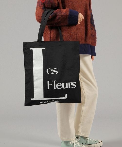 JEANASIS(ジーナシス)の「【Les Fleurs】 BIGトート/319796(トートバッグ・レディース・ブラック/シルバー/グリーン系その他・FREE)」の4枚目の写真