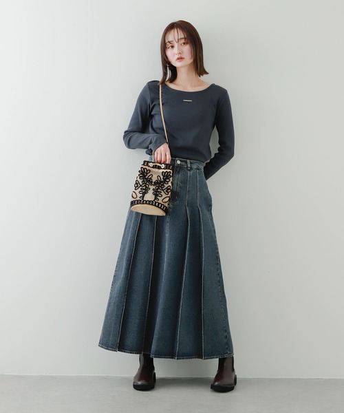 SENSE OF PLACE by URBAN RESEARCH（センスオブプレイスバイアーバンリサーチ）の「プリーツデニムスカート（デニムスカート・レディース・ライトインディゴブルー/インディゴブルー・MEDIUM/SMALL）」の13枚目の写真