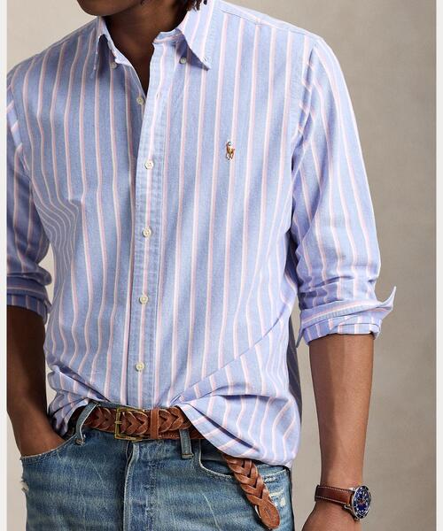 POLO RALPH LAUREN（ポロ ラルフ ローレン）の「クラシック フィット ストライプド オックスフォード シャツ（シャツ/ブラウス・メンズ・ブルー・XXL/XS/XL/S/M/L）」の2枚目の写真