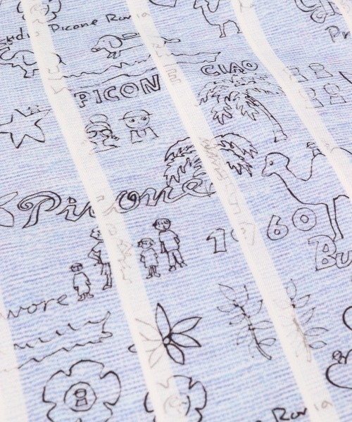 新品✳︎スタジオピッコーネストライプ柄プルオーバーチュニックワンピース38 ストライプ×総柄ワンピース（ワンピース）｜STUDIO PICONE