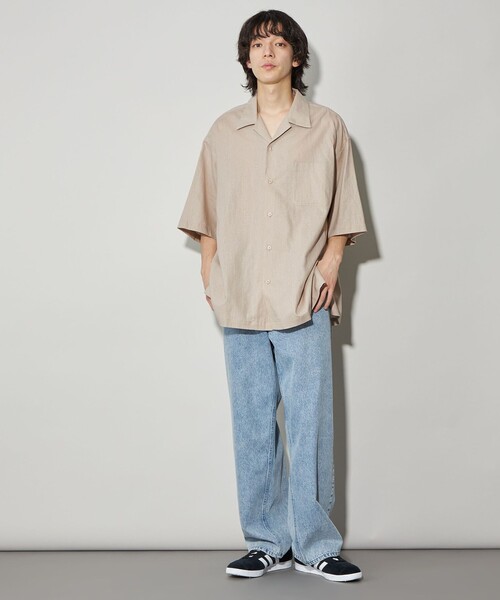 CITEN（シテン）の「＜CITEN＞リネンコットンオープンカラーシャツ（シャツ/ブラウス・メンズ・ベージュ/ネイビー/ライム/ブラック/ライトピンク/ライラック・M/L）」の8枚目の写真