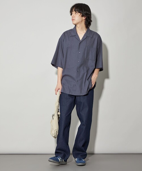 CITEN（シテン）の「＜CITEN＞リネンコットンオープンカラーシャツ（シャツ/ブラウス・メンズ・ベージュ/ネイビー/ライム/ブラック/ライトピンク/ライラック・M/L）」の17枚目の写真