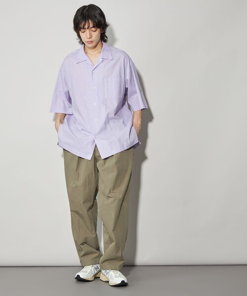 CITEN（シテン）の「＜CITEN＞リネンコットンオープンカラーシャツ（シャツ/ブラウス・メンズ・ベージュ/ネイビー/ライム/ブラック/ライトピンク/ライラック・M/L）」の19枚目の写真