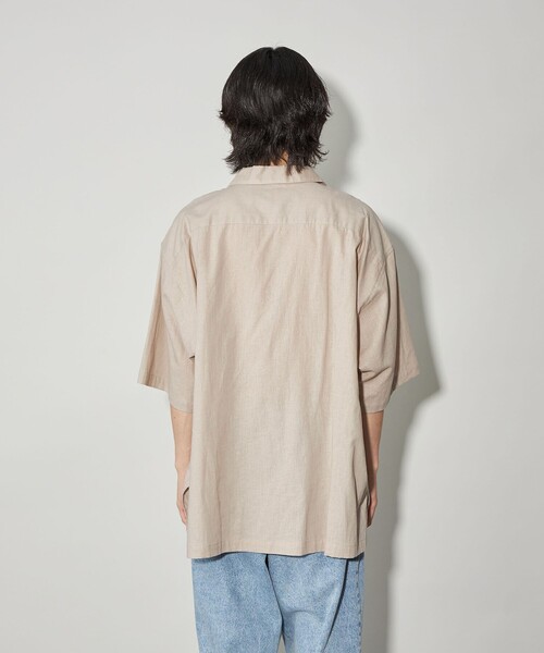 CITEN（シテン）の「＜CITEN＞リネンコットンオープンカラーシャツ（シャツ/ブラウス・メンズ・ベージュ/ネイビー/ライム/ブラック/ライトピンク/ライラック・M/L）」の22枚目の写真