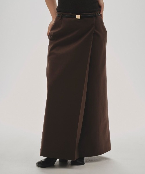 TODAYFUL（トゥデイフル）の「【TODAYFUL/トゥデイフル】Twill Wrap Skirt/ツイルラップスカート（スカート・レディース・チョコ/ブラック・36/38）」の9枚目の写真