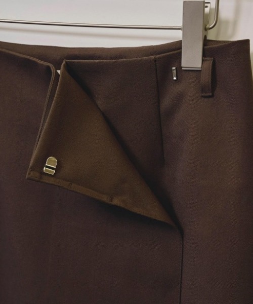 TODAYFUL（トゥデイフル）の「【TODAYFUL/トゥデイフル】Twill Wrap Skirt/ツイルラップスカート（スカート・レディース・チョコ/ブラック・36/38）」の13枚目の写真