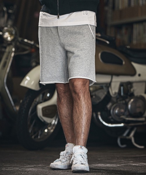 wjk reluxe（ダブルジェーケーリラックス）の「mp13271-heavy urake cut off shorts ショートパンツ（その他パンツ・メンズ・ブラック/トップグレー/チャコール・S/M/L）」の12枚目の写真