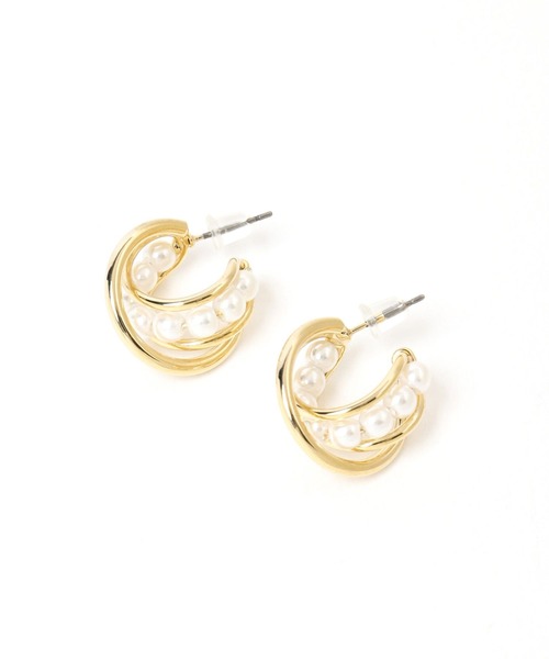 GLOBAL WORK(グローバルワーク)の「MATINEE LINE/パールカーブピアス/288874(ピアス(両耳用)・レディース・シルバー/ゴールド・FREE)」の9枚目の写真