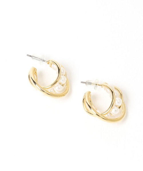 GLOBAL WORK(グローバルワーク)の「MATINEE LINE/パールカーブピアス/288874(ピアス(両耳用)・レディース・シルバー/ゴールド・FREE)」の7枚目の写真