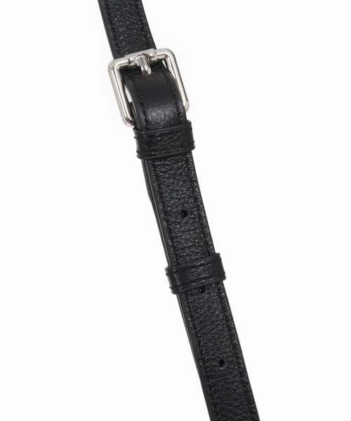 ADAM PATEK（アダムパテック）の「ADAMPATEK/new shrink leather drawstring mini bag/レザー巾着ミニバッグ（ハンドバッグ・メンズ・ブラック・FREE）」の8枚目の写真