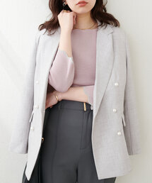 natural couture | 【WEB限定】osonoパール釦テーラードジャケット(その他アウター)