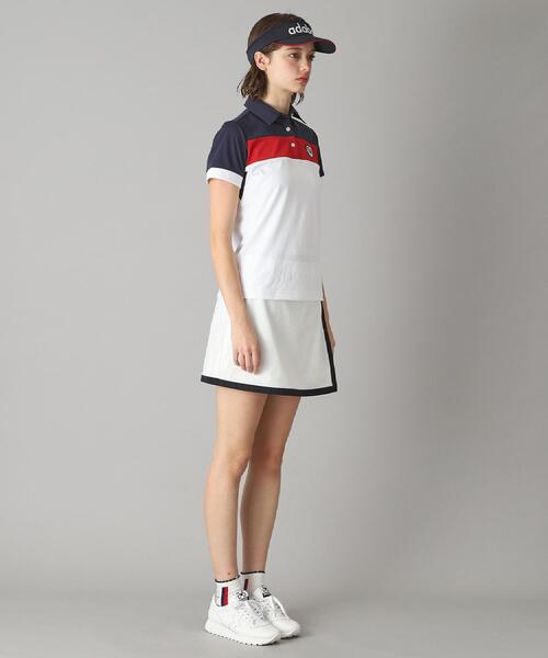 adabat（アダバット）の「【新レーベル ADABAT NAVY】UVカット/吸水速乾 カラーブロックポロシャツ（ポロシャツ・レディース・ブラック/ホワイト・42/36/40/38）」の4枚目の写真