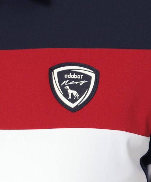 adabat（アダバット）の「【新レーベル ADABAT NAVY】UVカット/吸水速乾 カラーブロックポロシャツ（ポロシャツ・レディース・ブラック/ホワイト・42/36/40/38）」の11枚目の写真
