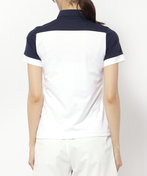adabat（アダバット）の「【新レーベル ADABAT NAVY】UVカット/吸水速乾 カラーブロックポロシャツ（ポロシャツ・レディース・ブラック/ホワイト・42/36/40/38）」の15枚目の写真