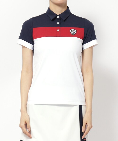 adabat（アダバット）の「【新レーベル ADABAT NAVY】UVカット/吸水速乾 カラーブロックポロシャツ（ポロシャツ・レディース・ブラック/ホワイト・42/36/40/38）」の17枚目の写真