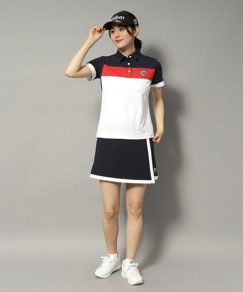 adabat（アダバット）の「【新レーベル ADABAT NAVY】UVカット/吸水速乾 カラーブロックポロシャツ（ポロシャツ・レディース・ブラック/ホワイト・42/36/40/38）」の19枚目の写真