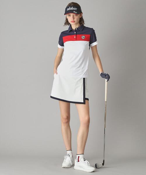 adabat（アダバット）の「【新レーベル ADABAT NAVY】UVカット/吸水速乾 カラーブロックポロシャツ（ポロシャツ・レディース・ブラック/ホワイト・42/36/40/38）」の22枚目の写真