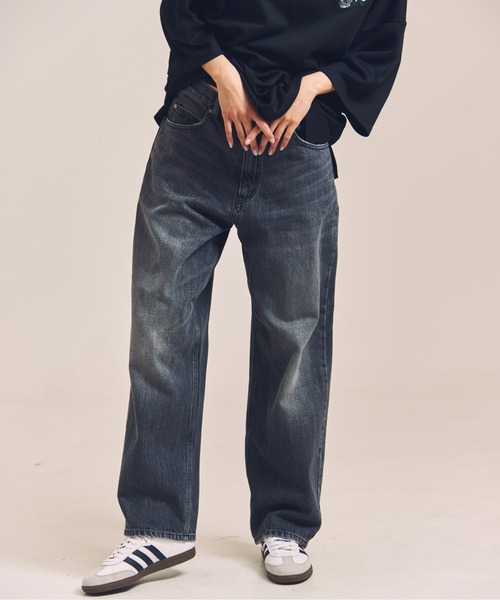 GUNG HO（ガンホー）の「GUNG HO DENIM TAPARED PANTS（デニムパンツ・メンズ・ブラック/ケミカルウォッシュ・M/L/XL）」の2枚目の写真