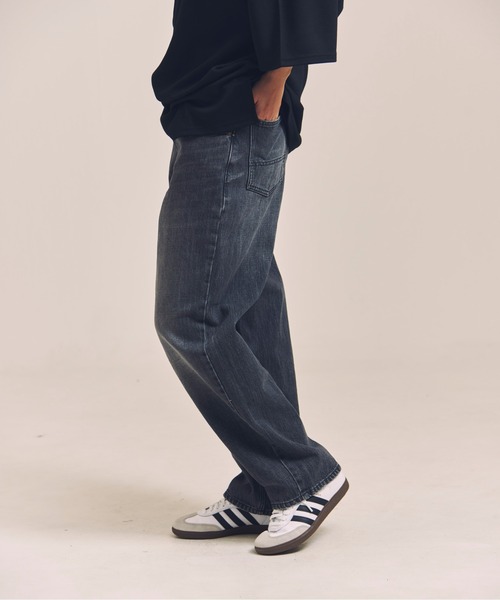 GUNG HO（ガンホー）の「GUNG HO DENIM TAPARED PANTS（デニムパンツ・メンズ・ブラック/ケミカルウォッシュ・M/L/XL）」の12枚目の写真