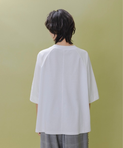 箔バープリント ラグラン プルオーバー（Tシャツ/カットソー