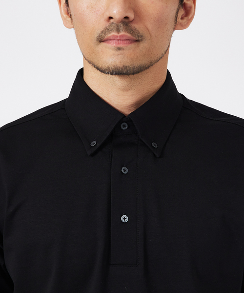 ABAHOUSE GRAY(アバハウスグレイ)の「シルケット天竺 ボタンダウン ポロシャツ(ポロシャツ・メンズ・ネイビー/グリーン/ブラック/グレイッシュベージュ/ホワイト・50/48/46/44)」の22枚目の写真