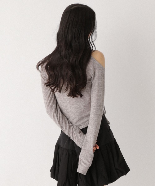 Heather（ヘザー）の「アシメヘムドロストカットソー　327076（Tシャツ/カットソー・レディース・グレー/アイボリー/ブラック・FREE）」の12枚目の写真