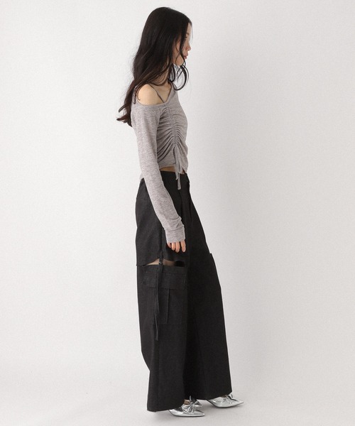 Heather（ヘザー）の「アシメヘムドロストカットソー　327076（Tシャツ/カットソー・レディース・グレー/アイボリー/ブラック・FREE）」の22枚目の写真