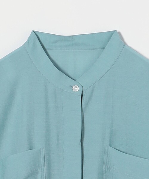 green label relaxing(グリーンレーベルリラクシング)の「シアー バンドカラー7分袖 シャツ(シャツ/ブラウス・レディース・その他1/オフホワイト/ブラック/ライトブルー/ライム・FREE)」の14枚目の写真