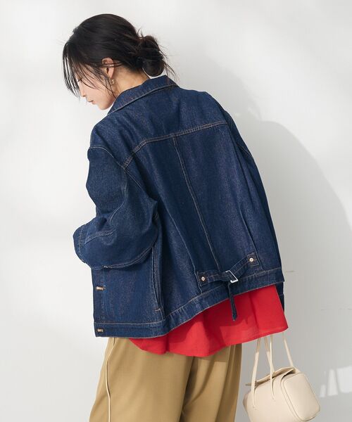 CRAFT STANDARD BOUTIQUE（クラフトスタンダードブティック）の「【ユニセックス】デニムトラッカージャケット1（テーラードジャケット・レディース・ダークインディゴブルー/ブラック・S/M/L）」の7枚目の写真