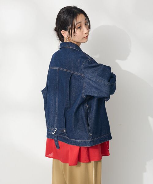 CRAFT STANDARD BOUTIQUE（クラフトスタンダードブティック）の「【ユニセックス】デニムトラッカージャケット1（テーラードジャケット・レディース・ダークインディゴブルー/ブラック・S/M/L）」の8枚目の写真