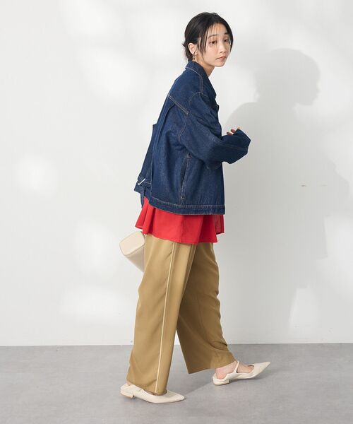 CRAFT STANDARD BOUTIQUE（クラフトスタンダードブティック）の「【ユニセックス】デニムトラッカージャケット1（テーラードジャケット・レディース・ダークインディゴブルー/ブラック・S/M/L）」の10枚目の写真