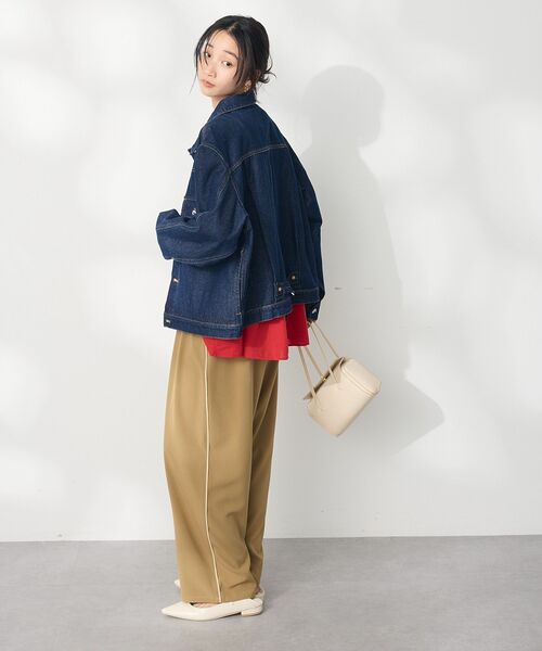 CRAFT STANDARD BOUTIQUE（クラフトスタンダードブティック）の「【ユニセックス】デニムトラッカージャケット1（テーラードジャケット・レディース・ダークインディゴブルー/ブラック・S/M/L）」の11枚目の写真