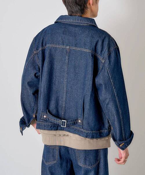 CRAFT STANDARD BOUTIQUE（クラフトスタンダードブティック）の「【ユニセックス】デニムトラッカージャケット1（テーラードジャケット・レディース・ダークインディゴブルー/ブラック・S/M/L）」の13枚目の写真