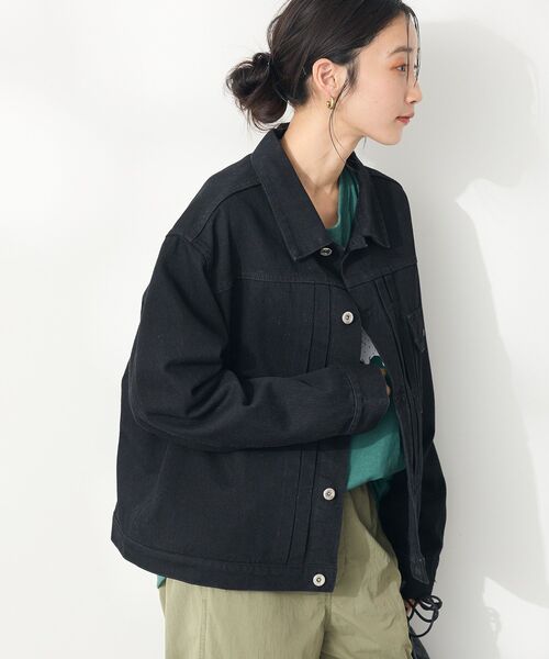 CRAFT STANDARD BOUTIQUE（クラフトスタンダードブティック）の「【ユニセックス】デニムトラッカージャケット1（テーラードジャケット・レディース・ダークインディゴブルー/ブラック・S/M/L）」の15枚目の写真