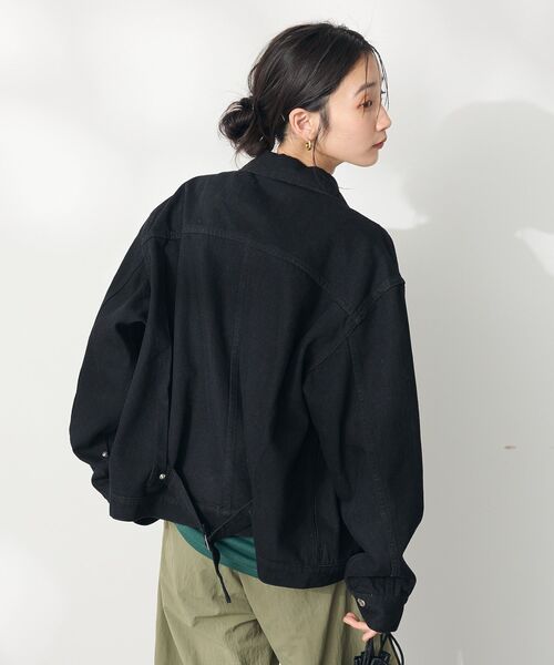 CRAFT STANDARD BOUTIQUE（クラフトスタンダードブティック）の「【ユニセックス】デニムトラッカージャケット1（テーラードジャケット・レディース・ダークインディゴブルー/ブラック・S/M/L）」の16枚目の写真