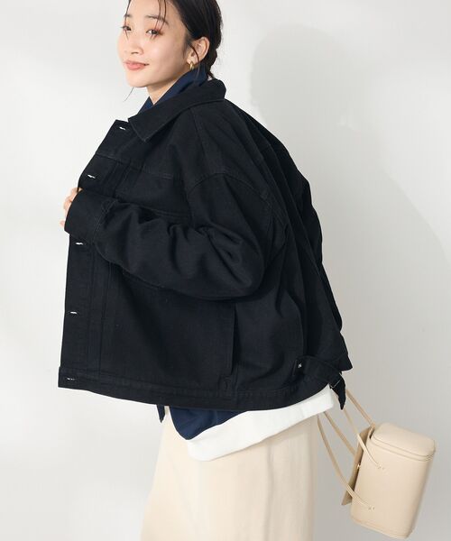 CRAFT STANDARD BOUTIQUE（クラフトスタンダードブティック）の「【ユニセックス】デニムトラッカージャケット1（テーラードジャケット・レディース・ダークインディゴブルー/ブラック・S/M/L）」の18枚目の写真