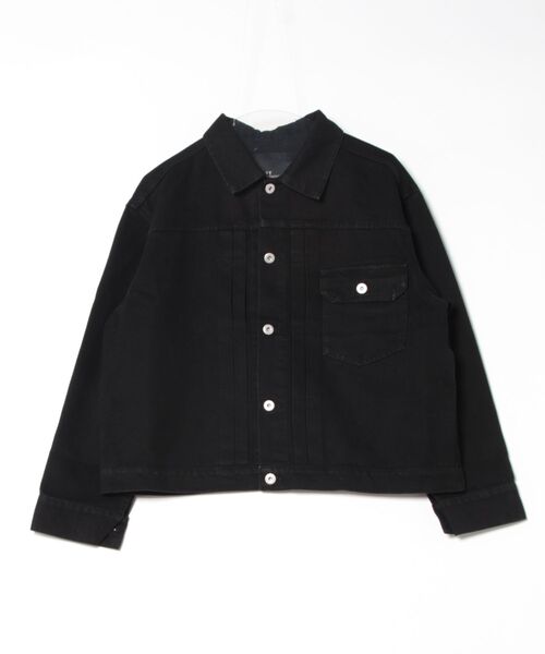 CRAFT STANDARD BOUTIQUE（クラフトスタンダードブティック）の「【ユニセックス】デニムトラッカージャケット1（テーラードジャケット・レディース・ダークインディゴブルー/ブラック・S/M/L）」の3枚目の写真