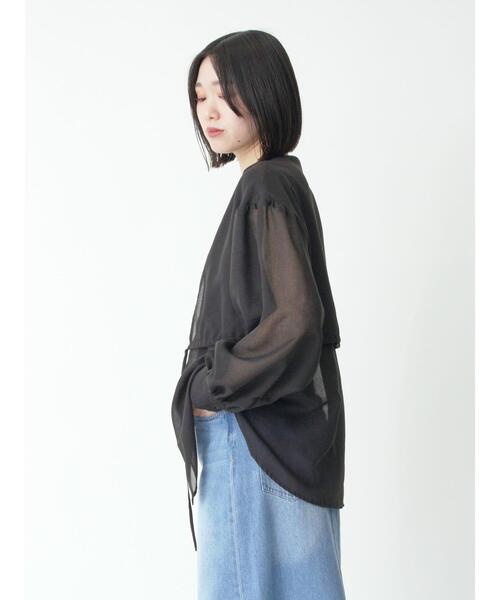 sm2rhythm（サマンサモスモスリズム）の「ボイルレイヤードブラウス（シャツ/ブラウス・レディース・オフホワイト/イエロー/ブラック・F）」の7枚目の写真