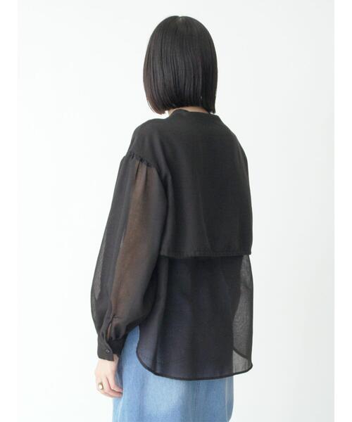 sm2rhythm（サマンサモスモスリズム）の「ボイルレイヤードブラウス（シャツ/ブラウス・レディース・オフホワイト/イエロー/ブラック・F）」の9枚目の写真