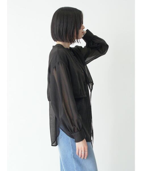 sm2rhythm（サマンサモスモスリズム）の「ボイルレイヤードブラウス（シャツ/ブラウス・レディース・オフホワイト/イエロー/ブラック・F）」の10枚目の写真