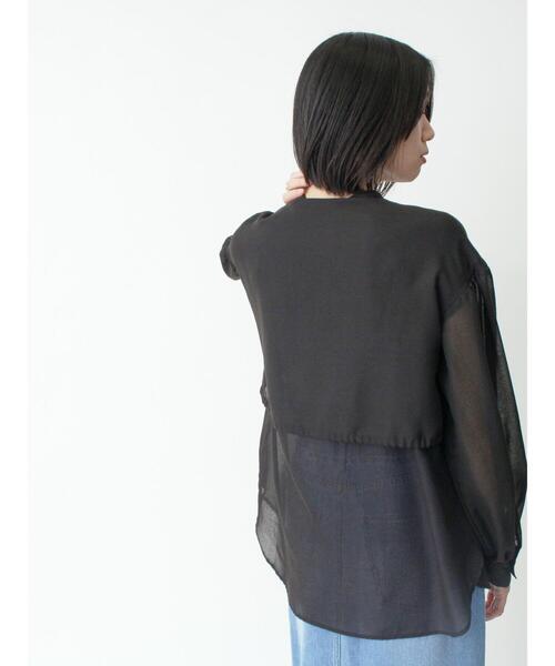 sm2rhythm（サマンサモスモスリズム）の「ボイルレイヤードブラウス（シャツ/ブラウス・レディース・オフホワイト/イエロー/ブラック・F）」の12枚目の写真